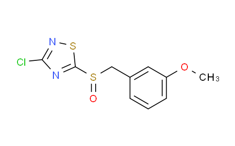 CAS No. 486997-73-3, 3-Chloro-5-((3-methoxybenzyl)sulfinyl)-1,2,4-thiadiazole