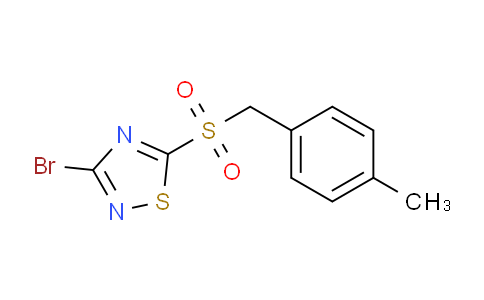 CAS No. 494763-25-6, 3-bromo-5-[(4-methylphenyl)methylsulfonyl]-1,2,4-thiadiazole