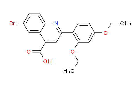 CAS No. 494860-96-7, 6-bromo-2-(2,4-diethoxyphenyl)-4-quinolinecarboxylic acid