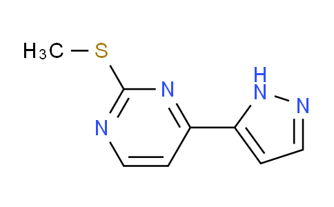 CAS No. 496863-64-0, 2-Methylsulfanyl-4-(1H-pyrazol-5-yl)pyrimidine