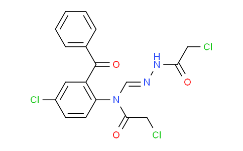 CAS No. 49691-65-8, N'-[[(2-benzoyl-4-chlorophenyl)(chloroacetyl)amino]methylene]chloroacetohydrazide