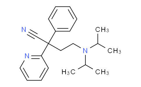CAS No. 5005-46-9, 4-[Di(propan-2-yl)amino]-2-phenyl-2-pyridin-2-ylbutanenitrile