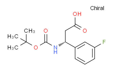 CAS No. 500789-04-8, (R)-3-tert-Butoxycarbonylamino-3-(3-fluorophenyl)propionic acid