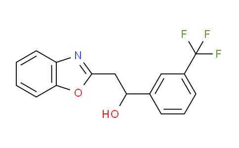 CAS No. 502625-49-2, 2-(Benzo[d]oxazol-2-yl)-1-(3-(trifluoromethyl)phenyl)ethanol