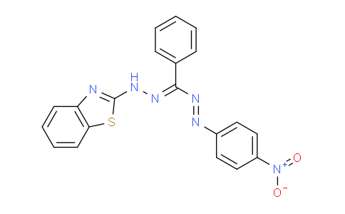 CAS No. 52644-49-2, (E,E)-5-(benzo[d]thiazol-2-yl)-1-(4-nitrophenyl)-3-phenylformazan
