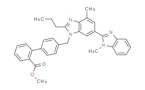 CAS No. 528560-93-2, 2-[4-[[4-Methyl-6-(1-methyl-2-benzimidazolyl)-2-propyl-1-benzimidazolyl]methyl]phenyl]benzoic acid methyl ester