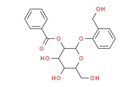 CAS No. 529-66-8, [4,5-Dihydroxy-6-(hydroxymethyl)-2-[2-(hydroxymethyl)phenoxy]oxan-3-yl] benzoate