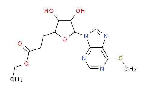 CAS No. 52987-93-6, 3-[3,4-dihydroxy-5-[6-(methylthio)-9-purinyl]-2-oxolanyl]propanoic acid ethyl ester