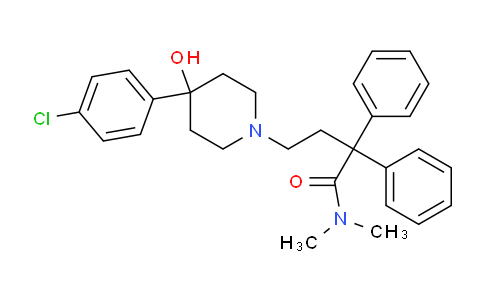 CAS No. 53179-11-6, 4-[4-(4-chlorophenyl)-4-hydroxy-1-piperidinyl]-N,N-dimethyl-2,2-diphenylbutanamide