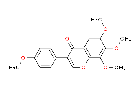 CAS No. 53948-03-1, 6,7,8-trimethoxy-3-(4-methoxyphenyl)-1-benzopyran-4-one