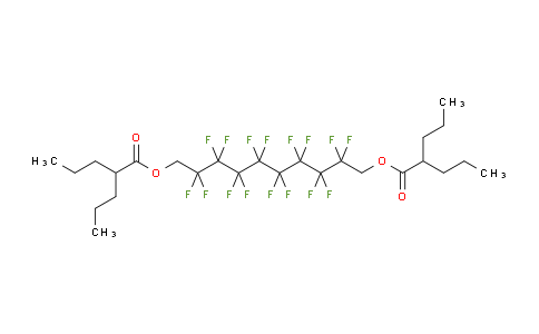 CAS No. 544446-07-3, 1H,1H,10H,10H-Hexadecafluorodecane-1,10-diyl bis(2-propylpentanoate)