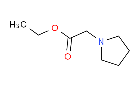 CAS No. 5468-23-5, 2-(1-pyrrolidinyl)acetic acid ethyl ester