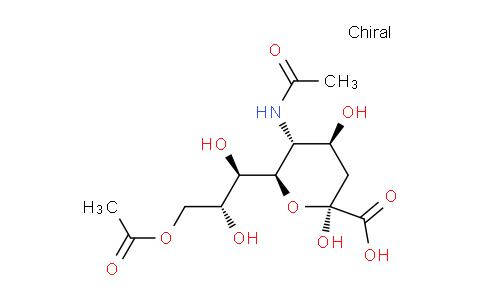 CAS No. 57269-45-1, (2S,4S,5R,6R)-5-acetamido-6-[(1R,2R)-3-acetyloxy-1,2-dihydroxypropyl]-2,4-dihydroxy-2-oxanecarboxylic acid