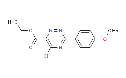 CAS No. 572920-44-6, 5-Chloro-3-(4-methoxyphenyl)-1,2,4-triazine-6-carboxylic acid ethyl ester