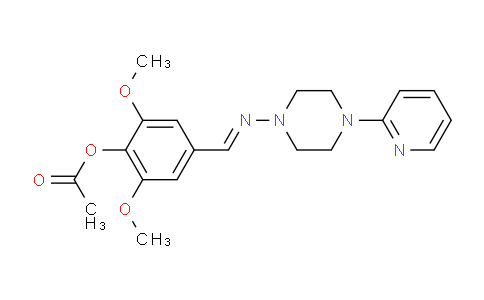 CAS No. 5787-63-3, [2,6-dimethoxy-4-[(4-pyridin-2-ylpiperazin-1-yl)iminomethyl]phenyl] acetate
