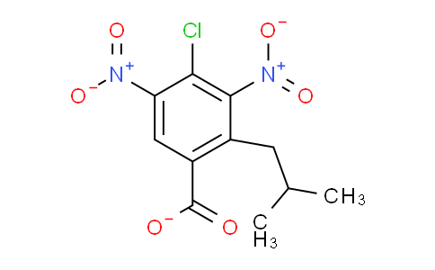 CAS No. 58263-53-9, 4-chloro-2-(2-methylpropyl)-3,5-dinitrobenzoate