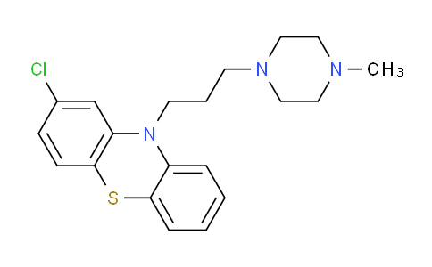CAS No. 58-38-8, 2-chloro-10-[3-(4-methyl-1-piperazinyl)propyl]phenothiazine
