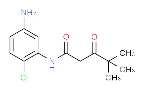 CAS No. 59191-99-0, N-(5-amino-2-chlorophenyl)-4,4-dimethyl-3-oxopentanamide