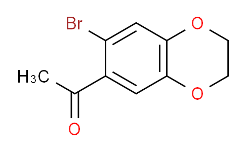 CAS No. 59820-90-5, 1-(7-Bromo-2,3-dihydrobenzo[b][1,4]dioxin-6-yl)ethanone