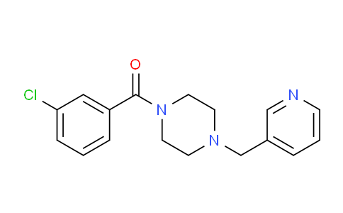 CAS No. 599-86-0, (3-chlorophenyl)-[4-(3-pyridinylmethyl)-1-piperazinyl]methanone