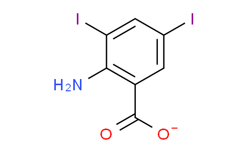 CAS No. 609-86-9, 2-amino-3,5-diiodobenzoate