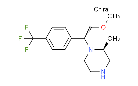 CAS No. 612494-07-2, (S)-1-((R)-2-methoxy-1-(4-(trifluoromethyl)phenyl)ethyl)-2-methylpiperazine