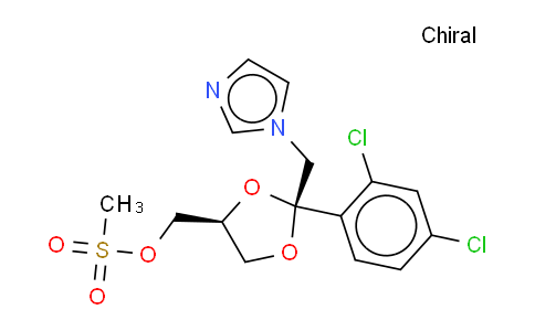 CAS No. 61397-61-3, methanesulfonic acid [2-(2,4-dichlorophenyl)-2-(1-imidazolylmethyl)-1,3-dioxolan-4-yl]methyl ester
