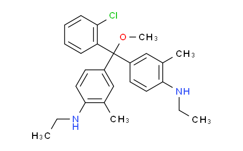 CAS No. 6219-73-4, 4-[(2-chlorophenyl)-[4-(ethylamino)-3-methylphenyl]-methoxymethyl]-N-ethyl-2-methylaniline