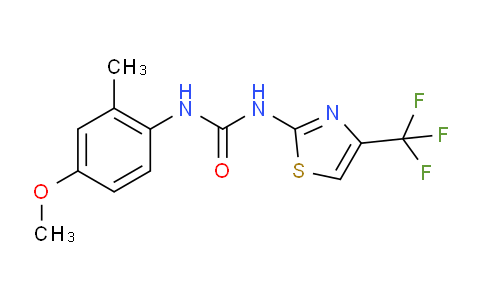 CAS No. 625118-40-3, 1-(4-Methoxy-2-methylphenyl)-3-[4-(trifluoromethyl)-2-thiazolyl]urea