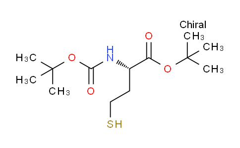 CAS No. 630108-94-0, (S)-tert-Butyl 2-((tert-butoxycarbonyl)amino)-4-mercaptobutanoate