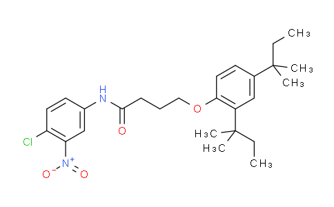 CAS No. 63134-29-2, N-(4-Chloro-3-nitrophenyl)-4-(2,4-di-tert-pentylphenoxy)butanamide