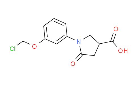 CAS No. 63675-21-8, 1-[3-(chloromethoxy)phenyl]-5-oxo-3-pyrrolidinecarboxylic acid