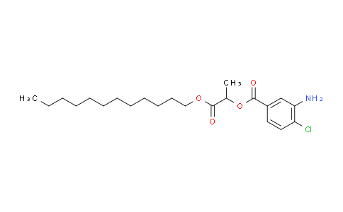CAS No. 63966-96-1, 3-Amino-4-chlorobenzoic acid 2-dodecyloxy-1-methyl-2-oxoethyl ester