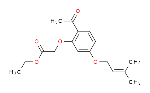 CAS No. 64506-46-3, Ethyl 2-(2-acetyl-5-((3-methylbut-2-en-1-yl)oxy)phenoxy)acetate