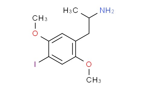 CAS No. 64584-34-5, 1-(4-Iodo-2,5-dimethoxyphenyl)propan-2-amine