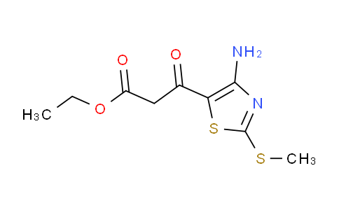 CAS No. 65095-75-2, 3-[4-amino-2-(methylthio)-5-thiazolyl]-3-oxopropanoic acid ethyl ester