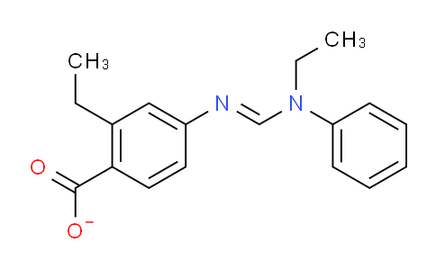 CAS No. 65816-20-8, 2-ethyl-4-[(N-ethylanilino)methylideneamino]benzoate