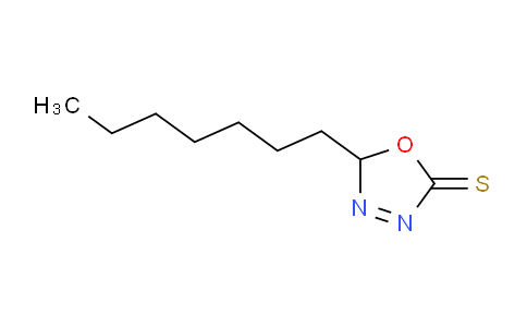 CAS No. 66473-10-7, 5-Heptyl-1,3,4-oxadiazoline-2-thione