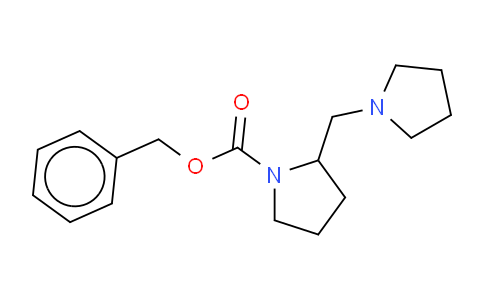 CAS No. 675602-65-0, 2-(1-pyrrolidinylmethyl)-1-pyrrolidinecarboxylic acid (phenylmethyl) ester