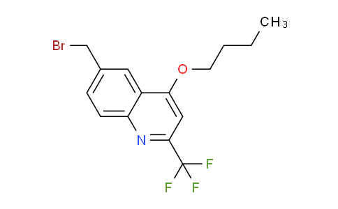 CAS No. 680211-85-2, 6-(bromomethyl)-4-butoxy-2-(trifluoromethyl)quinoline