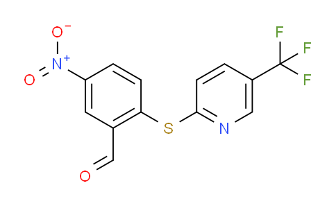 CAS No. 680579-40-2, 5-nitro-2-[[5-(trifluoromethyl)-2-pyridinyl]thio]benzaldehyde