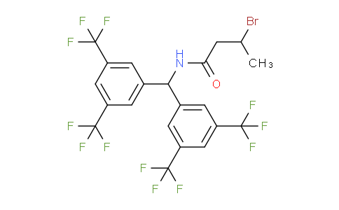 CAS No. 680579-72-0, N-[bis[3,5-bis(trifluoromethyl)phenyl]methyl]-3-bromobutanamide