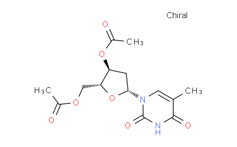 CAS No. 6979-97-1, ((2R,3S,5R)-3-Acetoxy-5-(5-methyl-2,4-dioxo-3,4-dihydropyrimidin-1(2H)-yl)tetrahydrofuran-2-yl)methyl acetate
