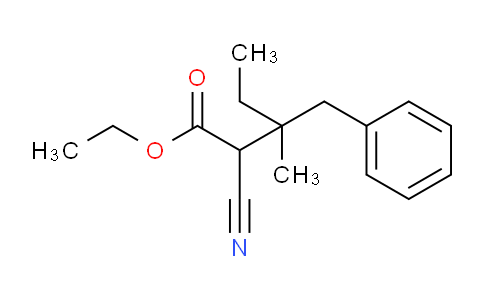 CAS No. 70289-04-2, 2-cyano-3-methyl-3-(phenylmethyl)pentanoic acid ethyl ester