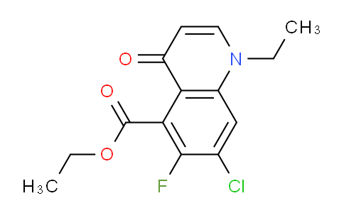 CAS No. 70458-94-5, 7-chloro-1-ethyl-6-fluoro-4-oxo-5-quinolinecarboxylic acid ethyl ester