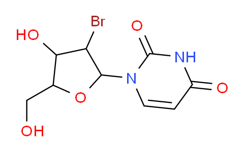 CAS No. 72218-68-9, 1-[3-bromo-4-hydroxy-5-(hydroxymethyl)-2-oxolanyl]pyrimidine-2,4-dione