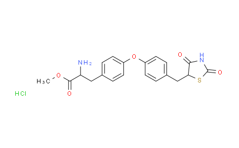 CAS No. 724760-24-1, 2-amino-3-[4-[4-[(2,4-dioxo-5-thiazolidinyl)methyl]phenoxy]phenyl]propanoic acid methyl ester hydrochloride