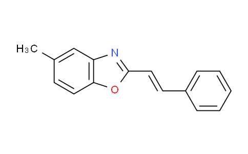 CAS No. 73916-05-9, 5-methyl-2-(2-phenylethenyl)-1,3-benzoxazole