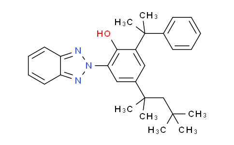 CAS No. 73936-91-1, 2-(2H-Benzotriazol-2-yl)-6-(1-methyl-1-phenylethyl)-4-(1,1,3,3-tetramethylbutyl)phenol