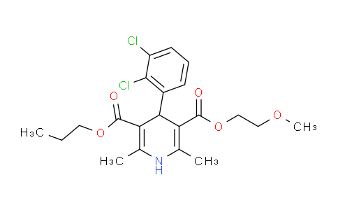 CAS No. 74073-28-2, 4-(2,3-dichlorophenyl)-2,6-dimethyl-1,4-dihydropyridine-3,5-dicarboxylic acid O5-(2-methoxyethyl) ester O3-propyl ester